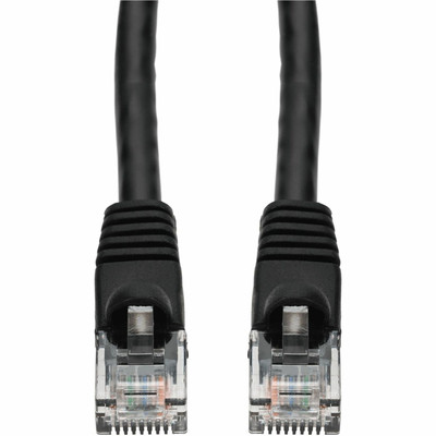 AddOn 1ft Black CAT 5E PVC Ethernet Cable Snagless Bubble Boot RJ-45 M/M